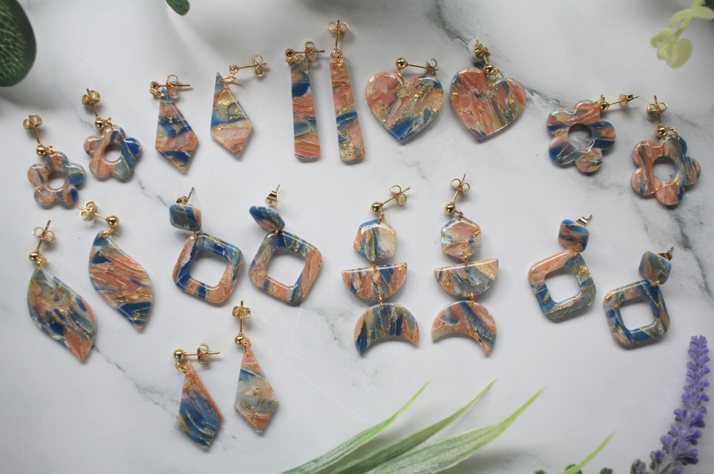 Enchanted Stone Off Set Squares | Aurora Coral