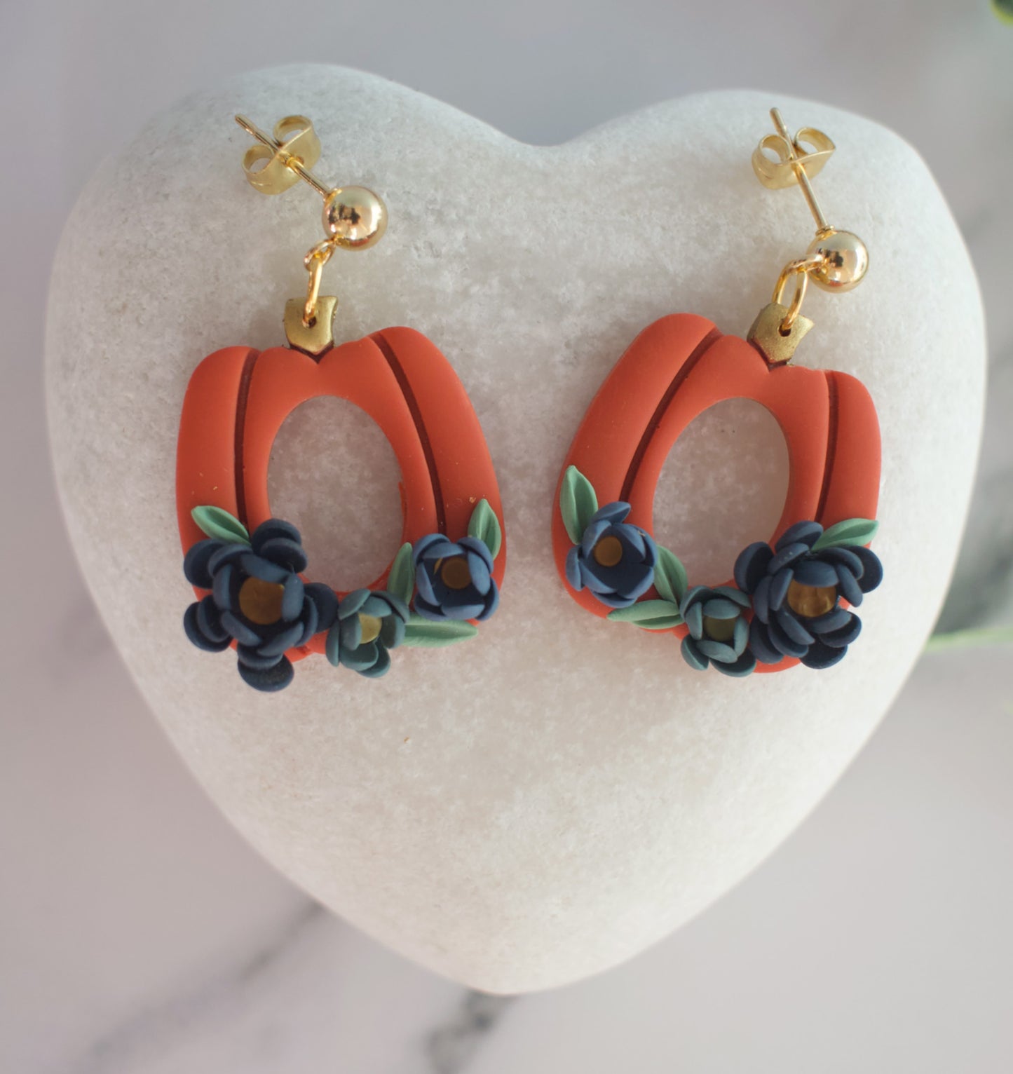 Harvest Blooms | Cut-out Pumpkin | Navy Ember