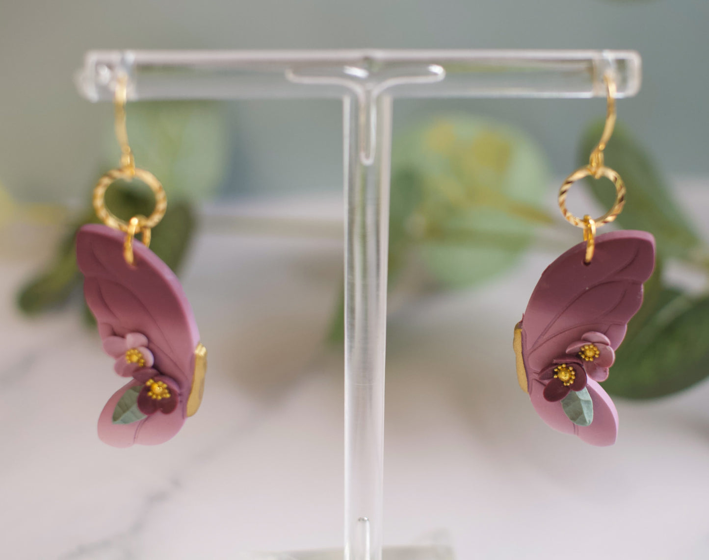 Floral Half-wing Butterfly | Two-tone Purple