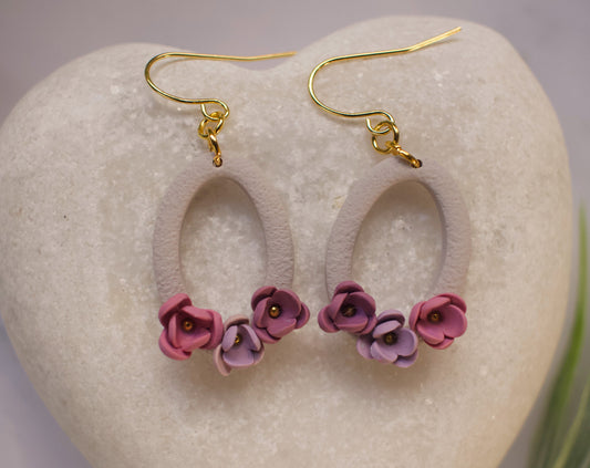 Floral Oval Small | Beige Pink