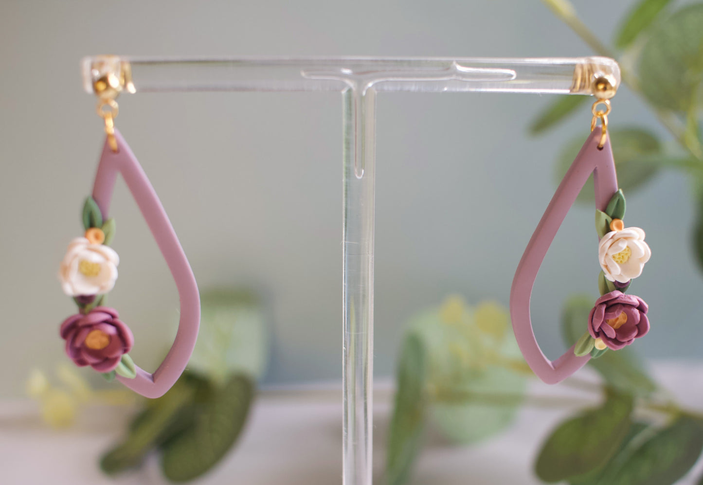 Floral Teardrop - Large Long | Violet