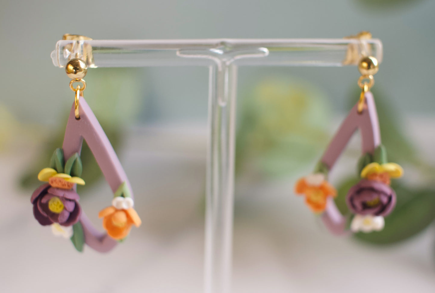 Floral Teardrop - Small Long | Violet