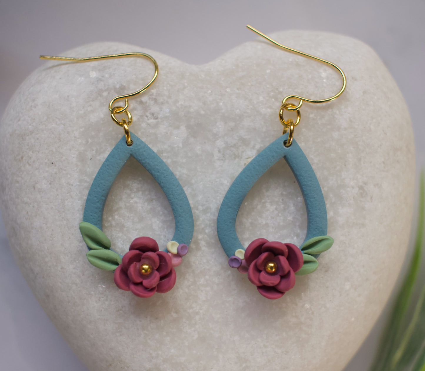 Floral Teardrop - Small | Blue