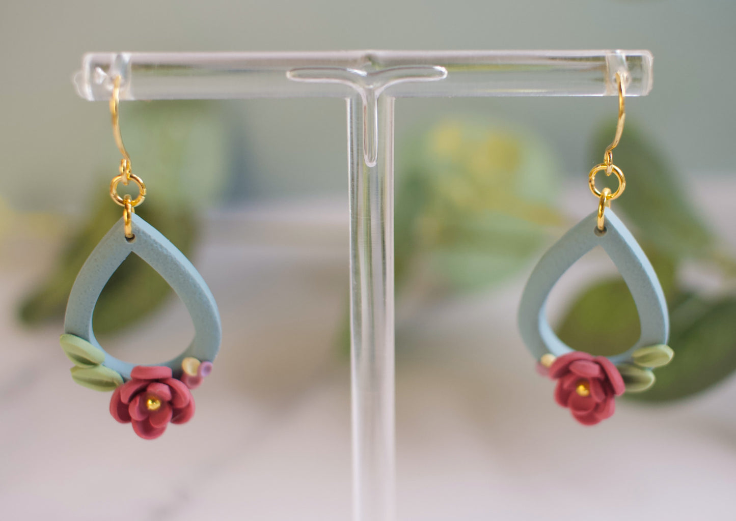 Floral Teardrop - Small | Blue