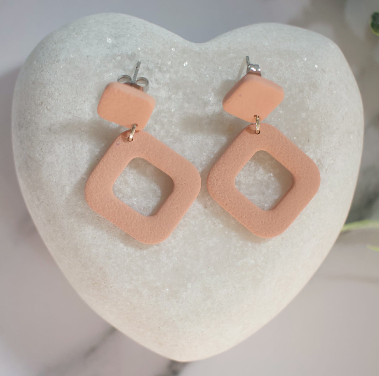 Textured Off-set Squares | Apricot Matte