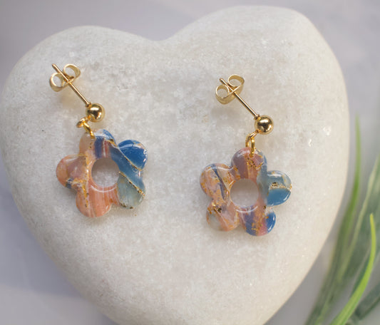 Enchanted Stone Cutout Flower Small | Aurora Coral