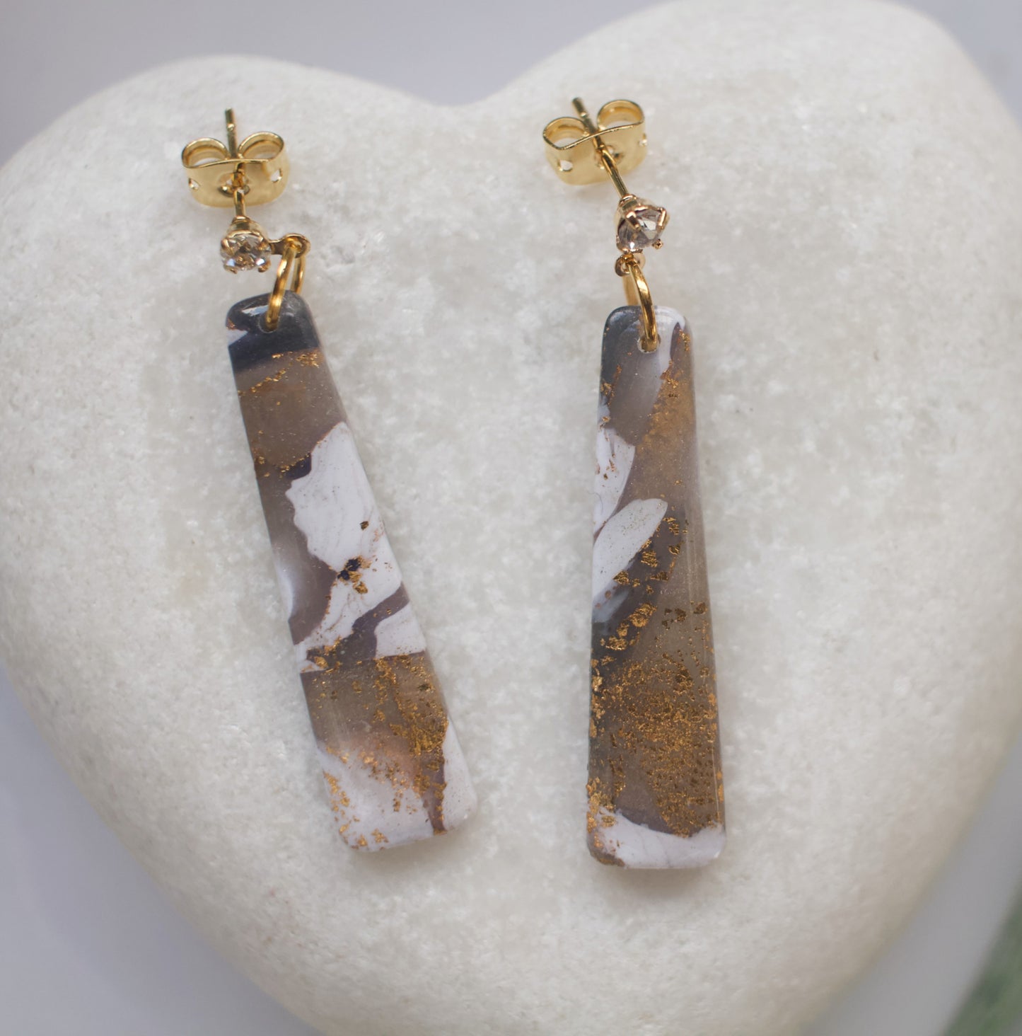 Enchanted Stone Long Drops | Gilded Marble