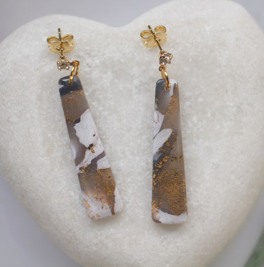 Enchanted Stone Long Drops | Gilded Marble