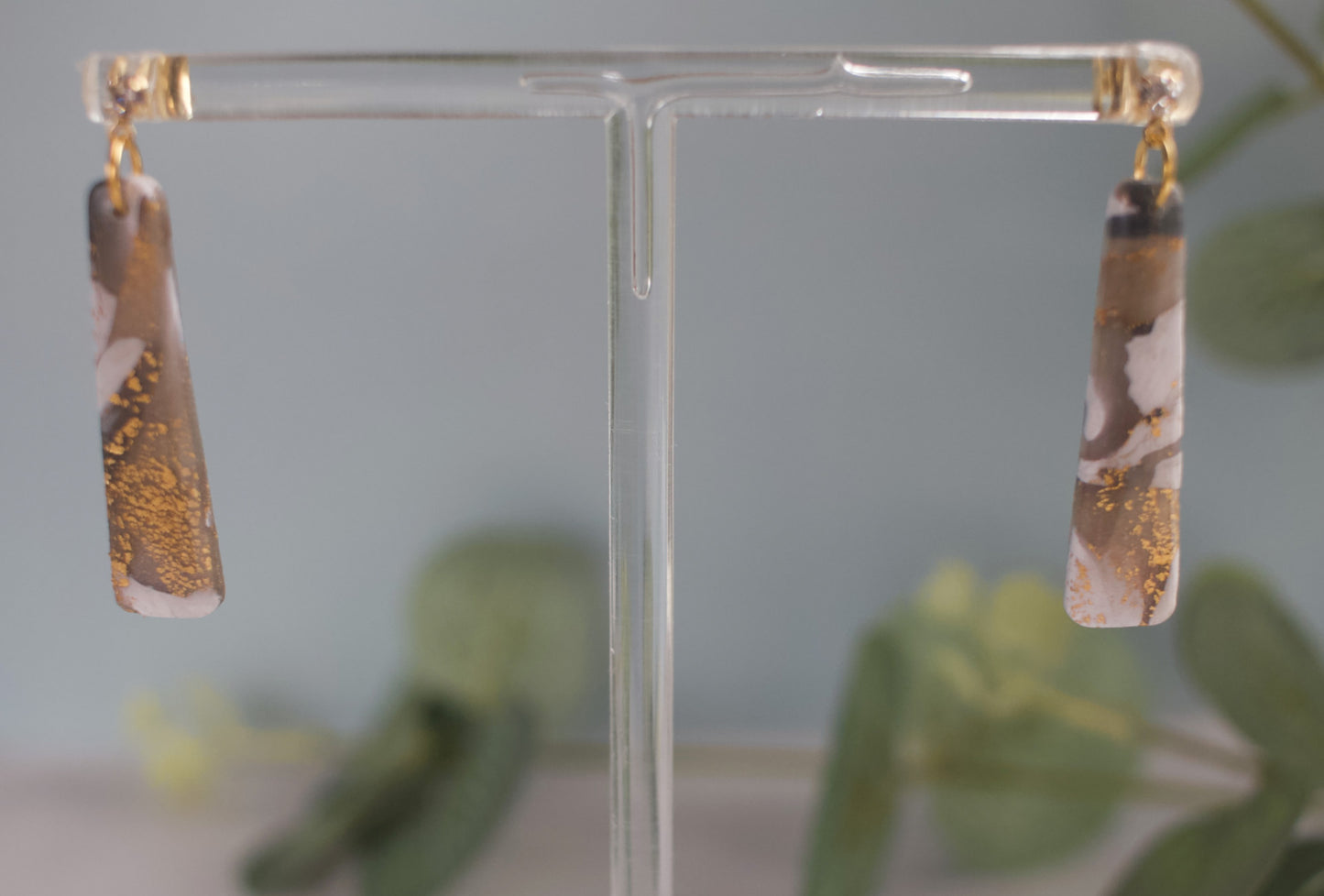 Enchanted Stone Long Drops | Gilded Marble