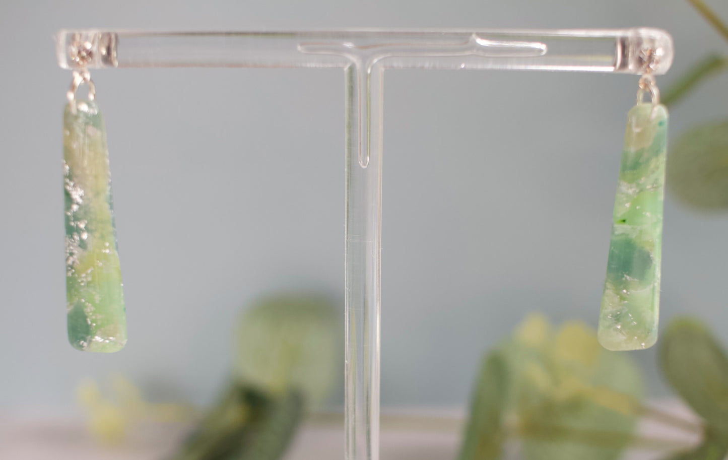 Enchanted Stone Long Drops | Silver Fern | Forest Dew