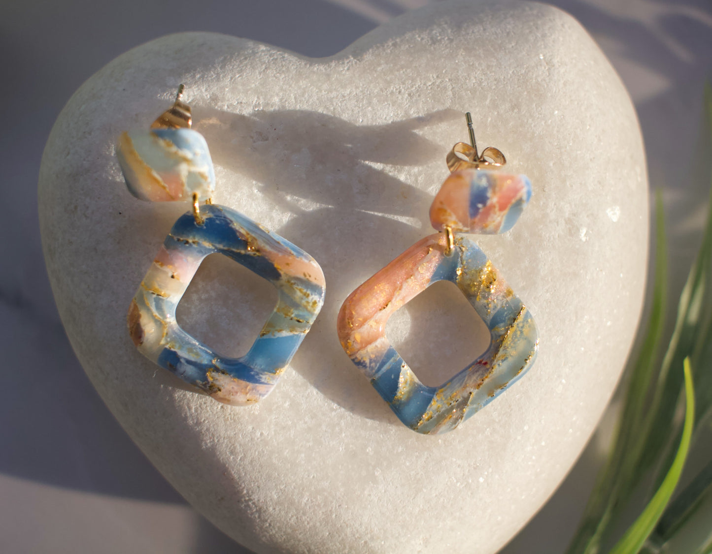 Enchanted Stone Off Set Squares | Aurora Coral