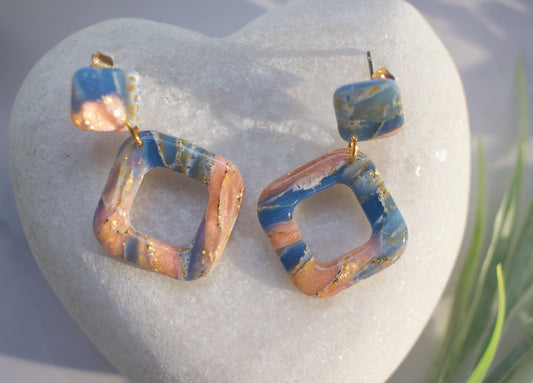 Enchanted Stone Off Set Squares | Aurora Coral