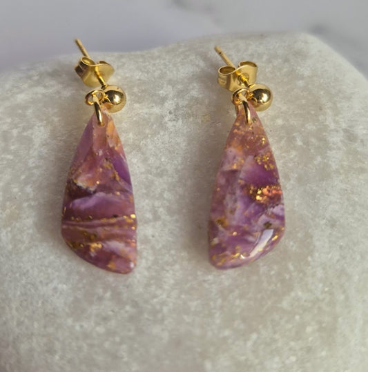 Enchanted Stone | Scalene Drops | Gilded Aubergine